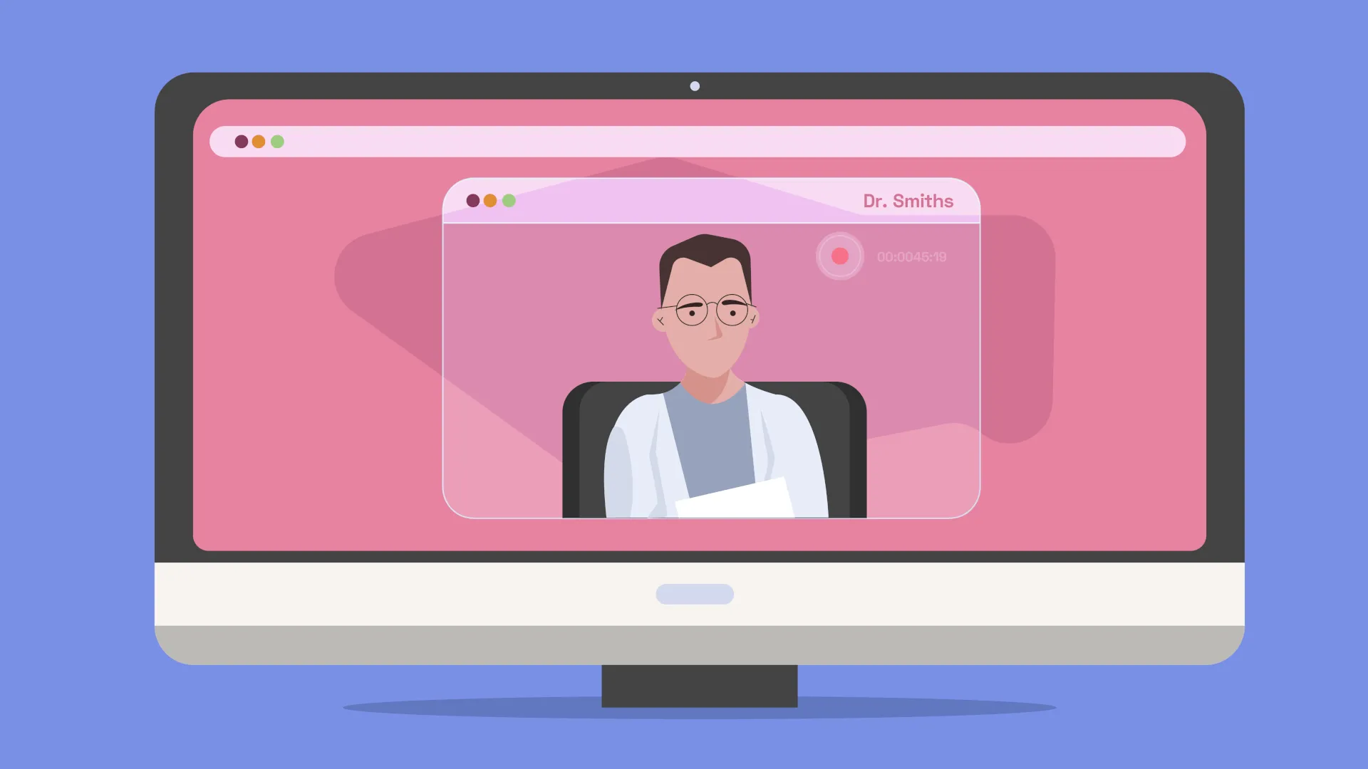 doctor, telehealth, screen, device remote care, asynchronous telemedicine